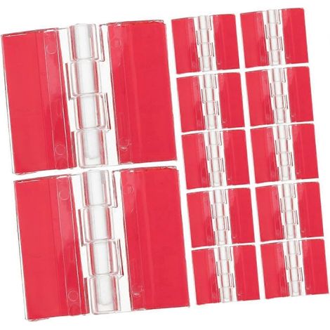 Lot de 12 mini charnières pliables autocollantes en plastique acrylique pour loisirs créatifs (1/5)
