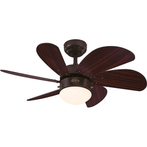 Ceiling Fan Turbo Swirl Espresso 76cm / 30" with Light