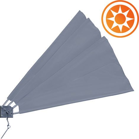 Deuba – Brise vue rétractable occultant 140x140cm – Acier thermolaqué – Tissu polyester 160g/m² résistant UV – Fixation murale incluse (1/2)