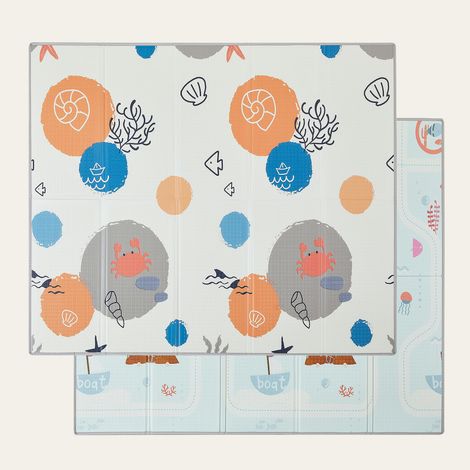 CASABEL Tapis d’Éveil Bébé 180×200 cm, Pliable, Motifs Océan