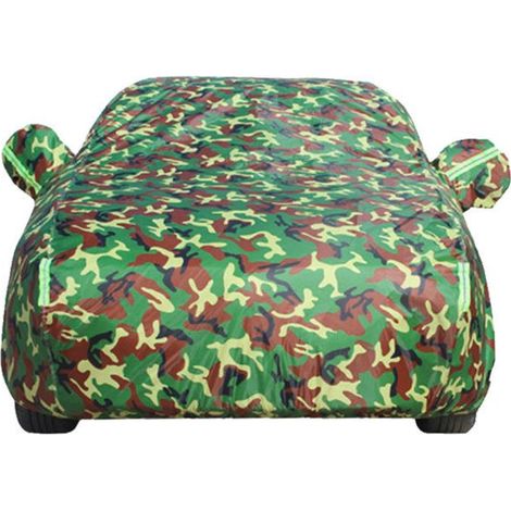 Couvertures de voiture - DILWE - Camouflage - Tissu Oxford étanche - Protection UV - Bandes réfléchissantes (1/4)