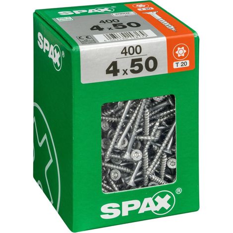 Spax Universalschrauben 4.0 x 50 mm TX 20 - 400 Stk. Holzschrauben (1/4)
