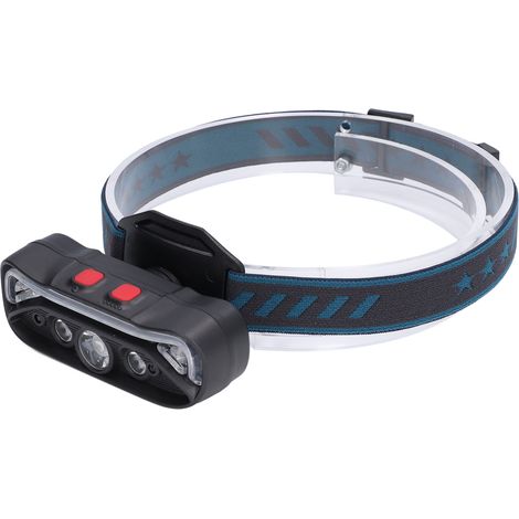 Multifunktionale LED-Stirnlampe, USB-aufladbar, wasserdicht, mit Blinklicht und intelligentem Sensor (1/5)