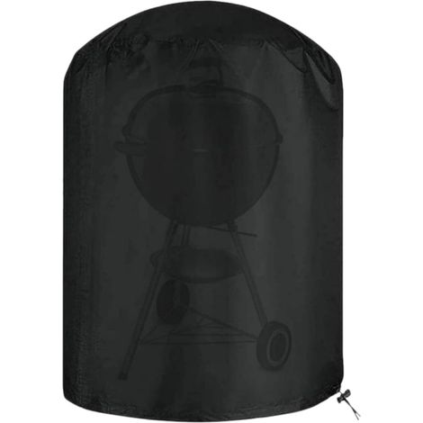 Housse de Barbecue Ronde - Résistante aux intempéries - Résistante aux intempéries - Housse de Barbecue à gaz - Coupe-Vent, UV et imperméable - avec Cordon de Serrage 100X60CM (1/5)