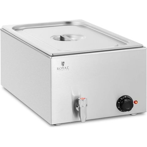Royal Catering – Bain-marie 20L en acier inoxydable – Puissance 600W – Température réglable 30-80°C – Robinet de vidange pour nettoyage facile (1/6)