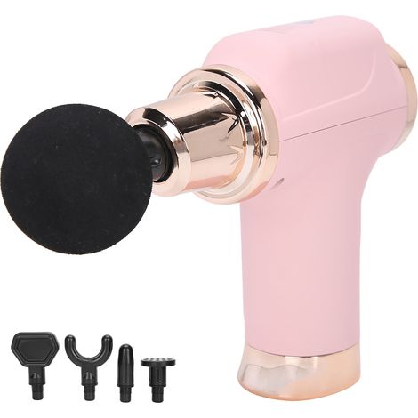 Mini masseur musculaire électrique pour épaules, cou et bras, massage relaxant en profondeur avec 5 embouts, rose (1/5)