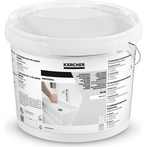 KARCHER Pate Lavante pour les Mains RM 200 62910300, Bidon de 10 L, pH Neutre de 6.4, a Base de Farine de Bois, Formule Douce (1/5)