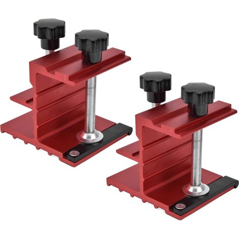 Lot de 2 gabarits de poche en alliage d'aluminium anodisé pour assemblage et serrage de bois, outil d'angle de menuiserie (1/5)