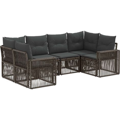 Conjunto de sofás de jardín 6 uds. 6-Número de plazas vidaXL (1/5)