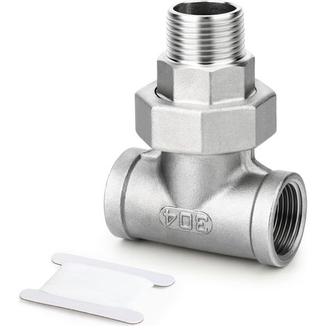 1 Pièces Raccord 3 voies avec écrou, 3/4" femelle x 3/4" mâle x 3/4" cône fractionné, inox 304 pour conduites d'eau et d'air, industrie (1/5)