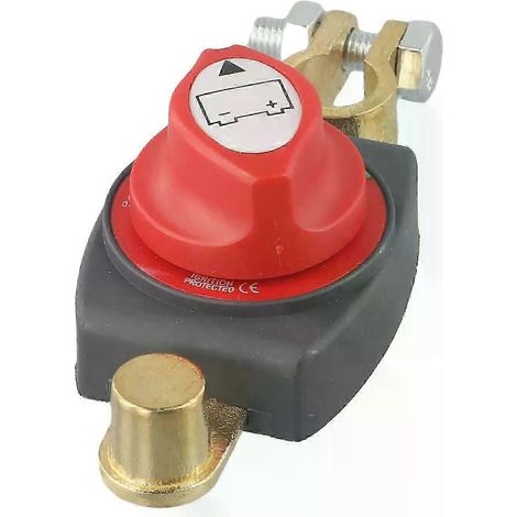 Protection du système électrique (voir image) : interrupteur de déconnexion de la batterie, courant nominal de 275 A, goujons et écrous en cuivre - JXLGV (1/5)