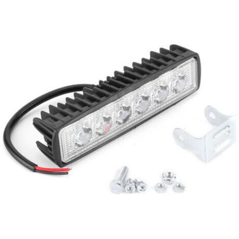 6LED 18W Super lumineux voiture conduite travail Spot lampe faisceau d'inondation pour SUV moto bateau (1/5)