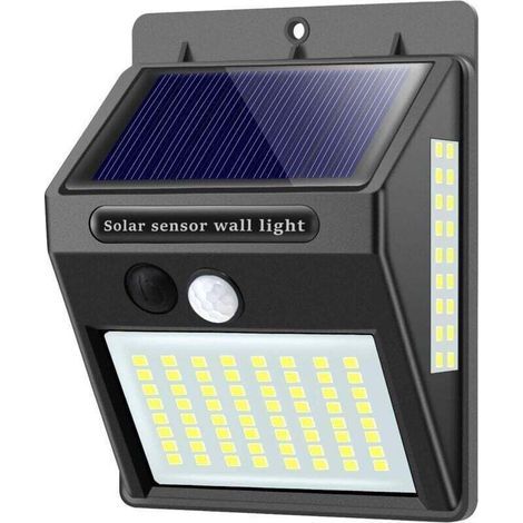 Lampes solaires pour extérieur avec détecteur de mouvement,haute qualité 100LED-1000Lumen lumière solaire extérieure 1200mAh applique murale étanche solaire Led détecteur pour jardin-1 pièce (1/5)