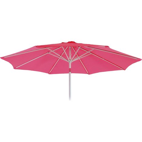 Ersatz-Bezug für Sonnenschirm Asti, Sonnenschirmbezug Ersatzbezug, Ø 2,7m Stoff/Textil pink