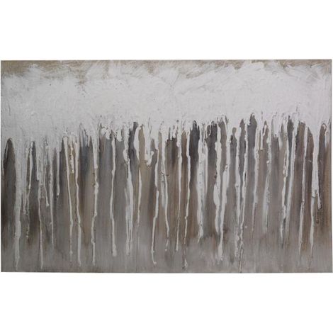 Quadro dipinto bianco marrone cm 60x90x3