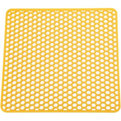 Kitchen Sink Mat Heat Resistant Standard Soft Silicone Kitchen Sink Mat Yellow One Size (1/5)