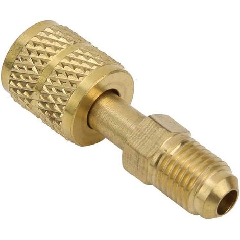 1 Adaptateur Laiton R410A, Raccord 1/4 Male 5/16 Femelle, Tuyau Noyau Valve, Systeme Climatisation