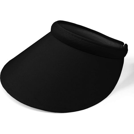 Casquette d'été pour femme avec visière à large bord et clip de protection solaire UV, idéale pour la plage, la piscine et le golf. (1/5)