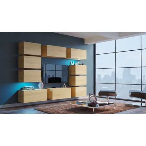 Ensemble meuble TV NEXT 62 AN62-18DZ-M3 chêne 256 cm (1/3)