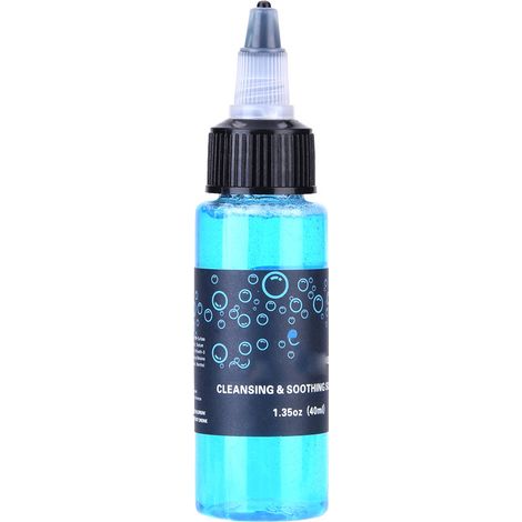 Savon bleu nettoyant tatouage, solution apaisante pour peau propre, soulage les irritations, fourniture tatouage. (1/5)