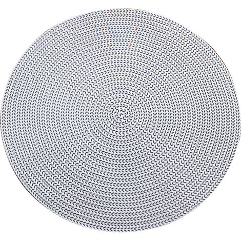 Lot rond 38 cm anti-dérapant PVC écologique résistant à l'usure isolant thermique argenté (1/5)