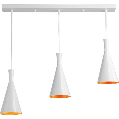 Suspension en métal "Solvang Triple" - Blanc (1/5)
