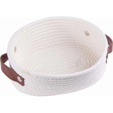 Petit panier en corde de coton tressée, mini panier à jouets pour chien, petits bacs de rangement. (1/5)