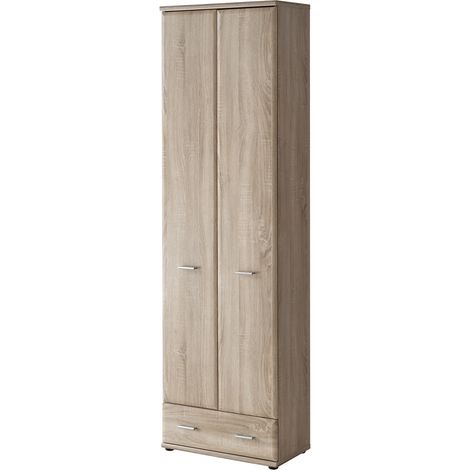 Armoire-penderie - ARMARIO - 60 cm x 203 cm x 32 cm - Chêne - Livraison gratuite (1/2)