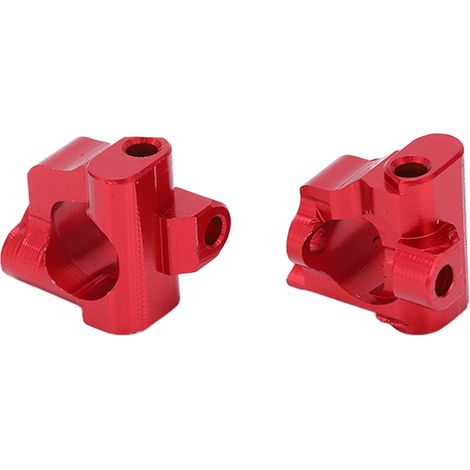 Lot de 2 moyeux avant en alliage d'aluminium pour voiture RC LOSI 1/18 Mini T 2.0 2WD (pièces de rechange rouges) (1/5)