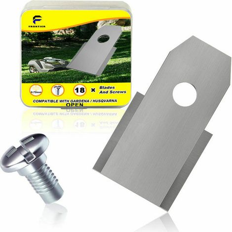 30 lames de rechange en acier inoxydable compatibles avec Husqvarna Gardena McCulloch Rob Flymo Yardforce Matrix Grizzly Brast - Vis incluses (1/5)