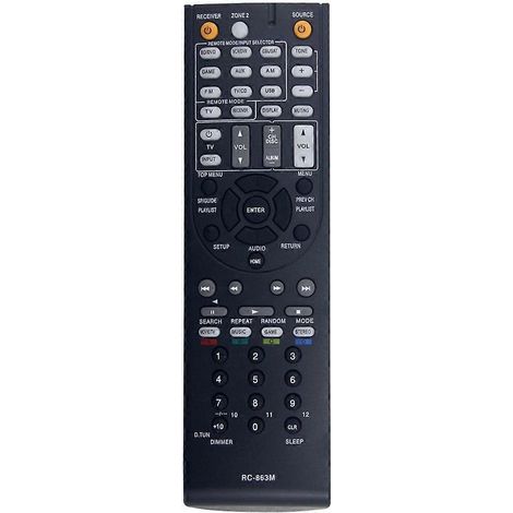 Ersatzfernbedienung RC-863M für Onkyo AV-Heimkinosysteme HT-S5600, HT-R2295, HT-R592, HTS5600, HTR2295 und HTR592 (1/5)