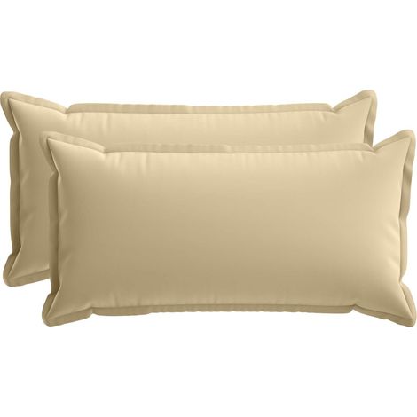 Funda de almohada 2 uds. HOUTEN Beige 40 x 70 cm Poliéster vidaXL (1/5)