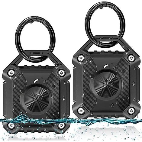 porte-tiquette D'air En 2 Pices (noir), Botier D'tiquette D'air En Tpu Tanche Et Dur, Protection Complte 360 , Adapt Aux Appareils De Suivi Gps A (1/4)