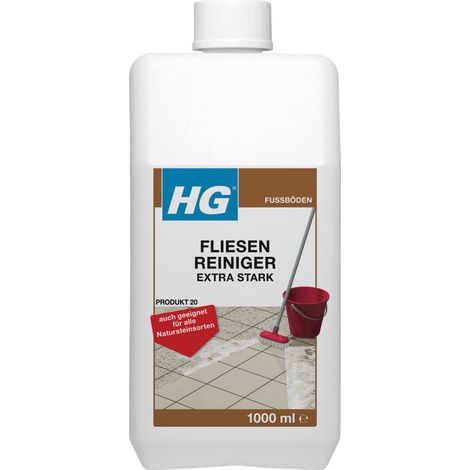 HG Fliesenreiniger extra stark 1 L Fliesen Reiniger Fett- und Schmutzentferner