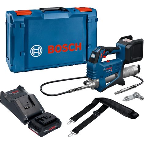 Pompa per grasso a batteria Bosch GFP 18V-10 18 V 10.000 psi + 1x batteria ProCORE da 4,0 Ah + caricabatterie + XL-Boxx (1/5)
