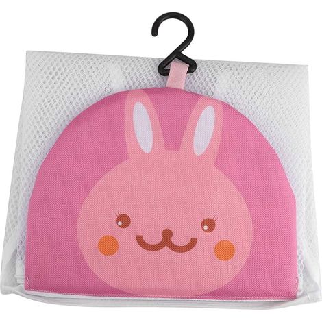 MIMOSON-Organisateur de stockage de jouets de salle de bain, sac de panier de support de filet de rangement de rangement de bain de maille de bande dessinée mignonne(Rose) (1/5)
