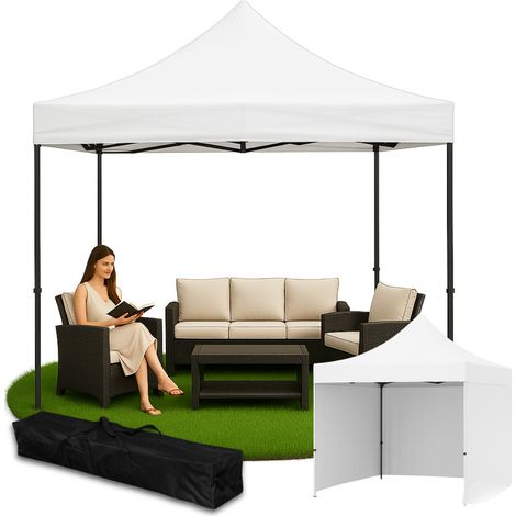 Tenda da giardino a padiglione, commerciale, autoassemblante, per campeggio, gazebo, 3x3 m, GoGarden (1/5)