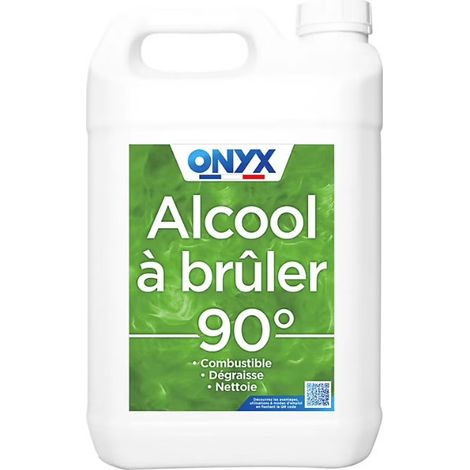 Alcool à Brûler 90% Onyx 5l Nettoyant Dégraissant Multi-usages Puissant - Onyx