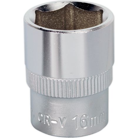 Sealey S3816 Premier Socket 3/8""Sq Drive 16mm