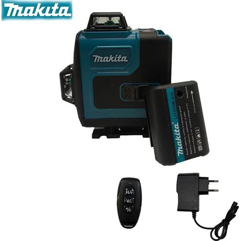 Niveau Laser Vert 16 Lignes Automatique Compatible Batterie Makita, Niveau Laser Autonivelant Précis et Portable avec Support Mural