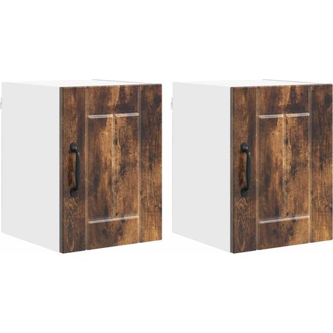 Maison Exclusive - Armadietto a muro LUCCA 2 pcs Rovere Fumo 30 x 31 x 40 cm
