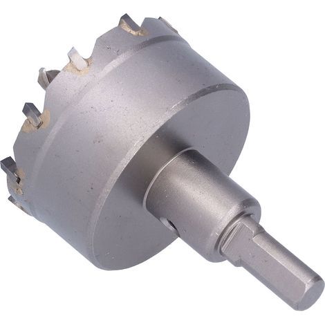 Scie Cloche HSS 3 Lames Inclinées Coupe Métal Durable avec Clé Hexagonale 55mm (1/5)