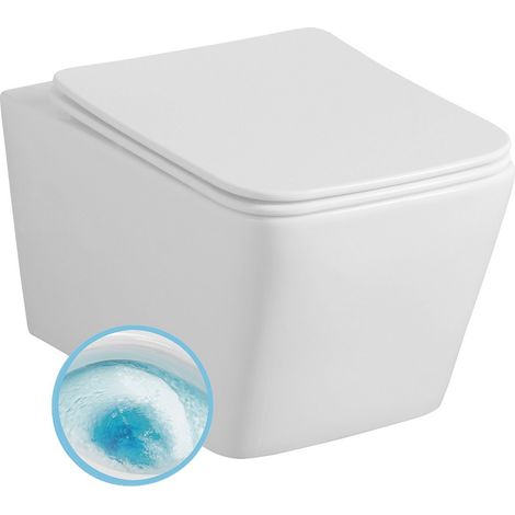 WC suspendu PORTO, Vortex Rimless, 35,5x52cm, blanc (1/4)
