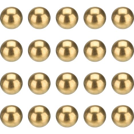 20pcs Billes de Précision en Laiton, 10mm Billes de Roulement Solide pour Roulements Machines Automobiles Bricolage Roues de Vélo Roulements Skateboard (1/5)