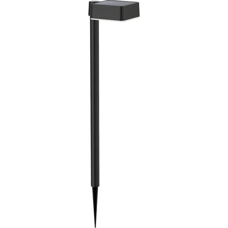 Applique murale solaire d'extérieur, 1,5 W, 2700 K, noire, IP44 résistante aux intempéries (1/2)