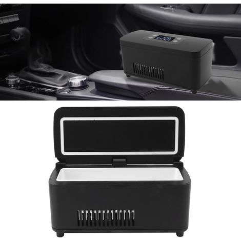 Glacière à insuline portable pour voiture et maison, refroidissement rapide, contrôle précis de la température, réfrigérateur de voiture rechargeable, noir, norme européenne, 100-240V. (1/5)
