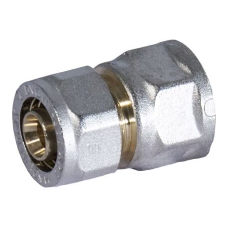 RACCORDO DIRITTO FEMMINA A STRINGERE A CORPO UNICO PER TUBO MULTISTRATO MODELLO 702FP - 1 Ø26 - APE