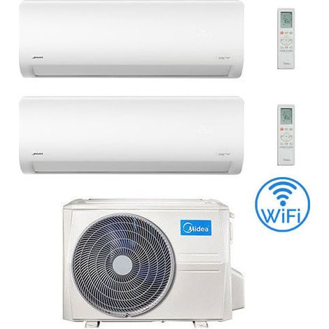 Climatizzatore Condizionatore Midea Xtreme Wifi R32 Dual Split 9000 + 12000 BTU con U.E. M2OH-14HFN8-Q INVERTER Classe A++/A+ (1/5)