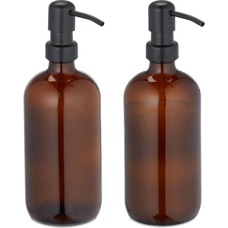 Seifenspender aus Glas 2er Set 500 ml (1/5)
