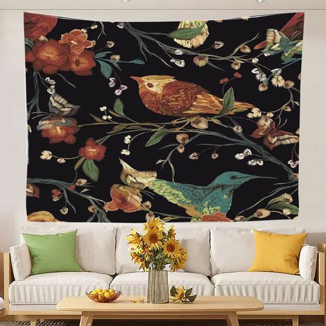 Tapisserie murale style universitaire, motif plage éclatante, pour séparer un rideau de porte ou un paravent de salon. 100x75cm (1/5)